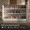Alex 12 Pair Shoe Rack in Classic Walnut Finish