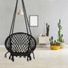 Swingzy Cotton Round Swing for Adults Black Without Accessories