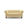 Winchester 2 Seater Half Leather Sofa in Cream Colour