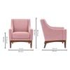 Claudia Boucle Fabric Arm Chair in Pink Colour