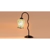Multicolor Mosaic Glass Zig Zag Curvy Table lamp with Iron Base (EN03)