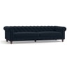 Winchester Luxe 4 Seater Fabric Sofa in Sea Port Blue Velvet Colour