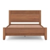 Toledo Solid Wood King Size Non Storage Bed In Amber Walnut Finish