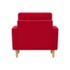 Oliver Boucle Fabric Lounge Chair in Red Colour