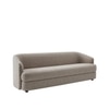 Elegantensemble Wood 3 Seater With Upholstery Non Storage Sofas In Grey Colour