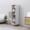 Hexa Engineered Wood Bookshelf Multipurpose Wooden Storage Rack in Frosty White Colour