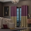 Stoa Paris Satin Curtain for Door, 70% Blackout Curtains, Set of 2, Versailles - Royal Rouge with Back Lining