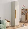 Hexa Red Wooden 1 Door Wardrobe with Huge Storage Space in Frosty White Colour