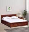 Monaco Solid Wood King Box Storage Bed In Honey Oak Finish