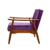 Armari Solid Wood Arm Chair in Purple Color