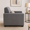 Serene 1 Seater Sofa In Leatherette Grey Color