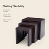 Hamilton Solid Wood Side Table in Mahogany Finish
