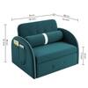 Jayen 1 Seater Pull Out Sofa cum Bed  in T Blue Colour