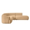 Zenliving Wood Left Aligned 3-Seater With Upholstery Non Storage Sofa In White Colour