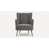 Lerrot Accent chair Velvet in Grey Color