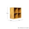 Hexa Engineered Wood Bookshelf Multipurpose Storage Rack in Giant Wood Colour
