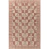Jaipur Rugs Soft Geometric With Greek Key Border Wool 5x8 Feet Apricot And Sand Dhurrie Carpet