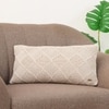 Danube Cloud Dancer Cotton Knitted Cushion Cover 12X20 Inches
