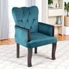 Arista Sheesham Wood Accent Chair in Turquoise colour
