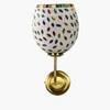 Devansh Metal Electric Wall Light in Gold Colour with Multicolor Shade Count of 1 Light