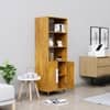 Hexa Engineered Wood Bookshelf Multipurpose Storage Rack in Giant Wood Colour