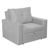 Bella One  Seater Pull Out Fabric Sofa Cum Bed Grey