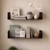 Alivo Floating Bookshelf Brown