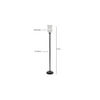 Don Black Glass Shade Floor Lamp