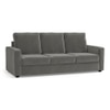 Apollo Sofa Set (Colour : Ash Grey Velvet, Cushion : Soft, Back Type : High Back, Seater : 3+2+1)
