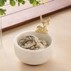 Marble Nut candy  Bowl Brass Antler embedded