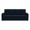 Apollo High Back 3 Seater  Fabric Sofa In Sea Port Blue Velvet Colour