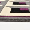 Presto Grey Geometric Hand Tufted Wool Carpet 8X10 Feet