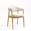 Beechcraft Solid Wood Dining Chair in Beige Colour
