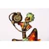 Desert Art Metal Handpainted Red Tabla Musician Showpiece