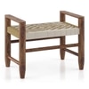 Fijara Solid Wood 1 Seater Bench In Teak Finish
