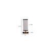 Sienna white & black cotton table lamp with brown wood base