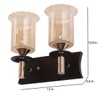 Eliante Wooden Wall Lights Mild Steel, Wood & Glass Material Brown, Gold & Champaign Finish