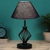 Kate Blue Jute Table lamp with Iron Base