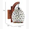 Devansh Solid Wood Electric Wall Light in Brown Colour with Multi Shade Count of 1 Light