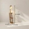Julia Beige Jute Floor Lamp with Beige Jute Base
