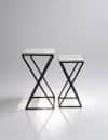 PrismFold Side Table Set in Gold Colour
