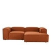 Elegantedge Wood Left Aligned 2-Seater With Upholstery Non Storage Sofa In Brown Colour