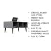 Hexa Engineered Wood Coffee Table With Storage And Open Rack In Slate Grey
