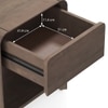 Hiro Solid Wood Bedside Table In Danish Walnut Finish