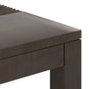 Casella Solid Wood Side Table in Mocha Walnut Finish