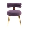 Swizzy Solid Wood Accent Chair in Purple Colour