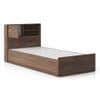 Amy Engineered Wood Single Size Box Storage Bed In Classic Walnut Finish