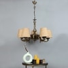 Devansh Dual Steel Metal  Wallmounted Lamp With Cotton Off-White Shade