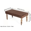 Bestone Sheesham Wood Accent 2+1+1 Seater Bench Set With 2 Stools In Taupe Brown Velvet