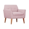 Thomas Fabric Lounge Chair in Pink Colour